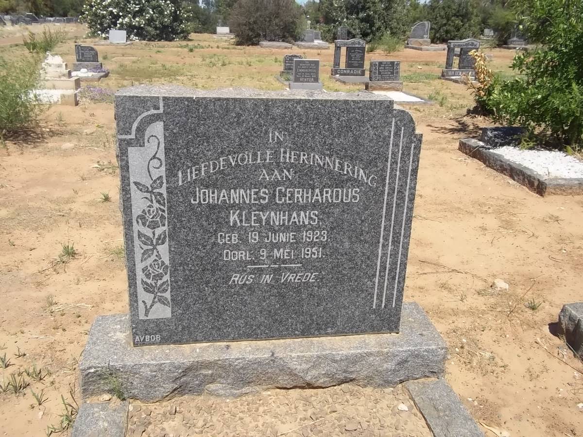 KLEYNHANS Johannes Gerhardus 1923-1951