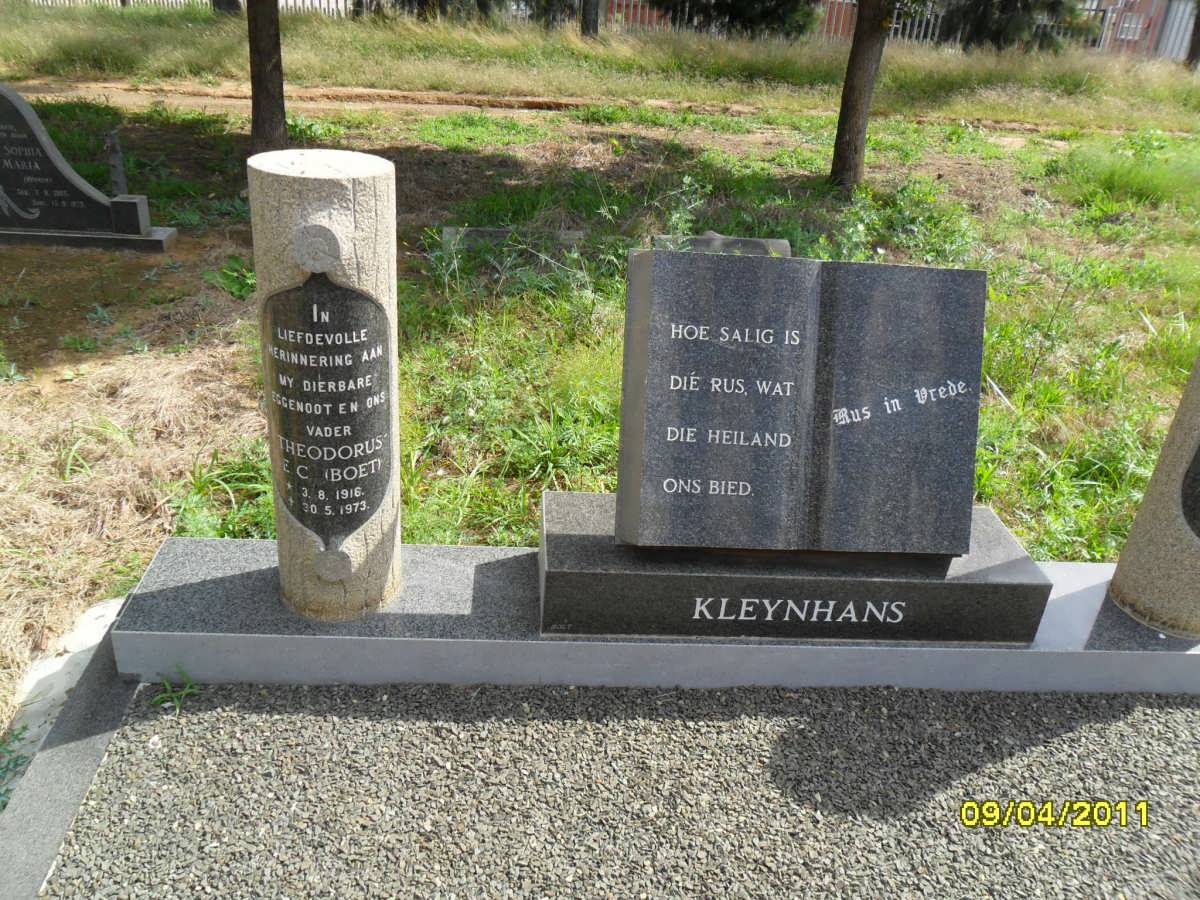 KLEYNHANS Theodorus E.C. 1916-1973