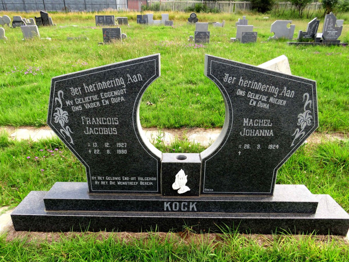 KOCK Francois Jacobus 1927-1990 & Machel Johanna 1924-