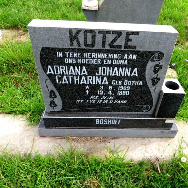 KOTZE Adriana Johanna Catharina 1909-1990