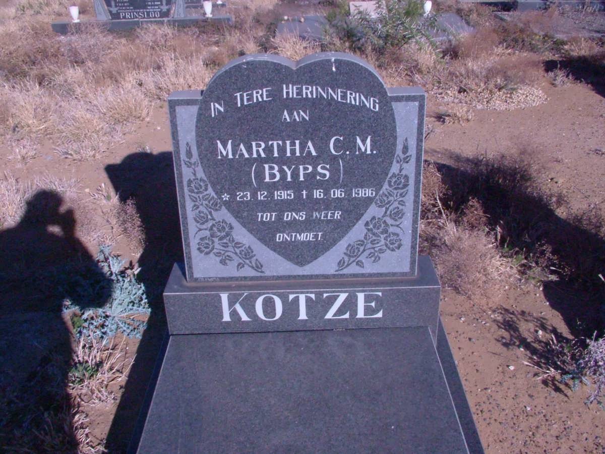 KOTZE Martha C.M. 1915-1986