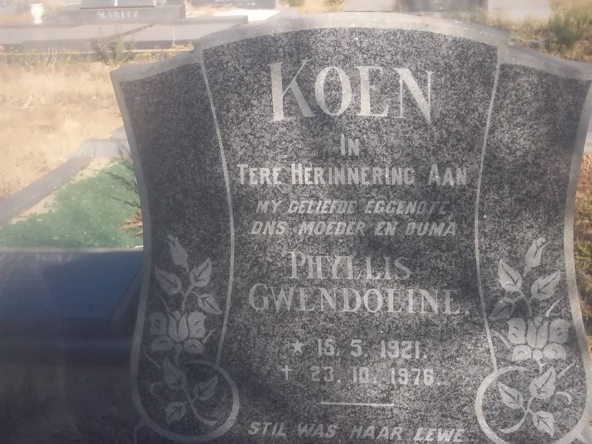 KOEN Phyllis Gwendoline 1921-1976