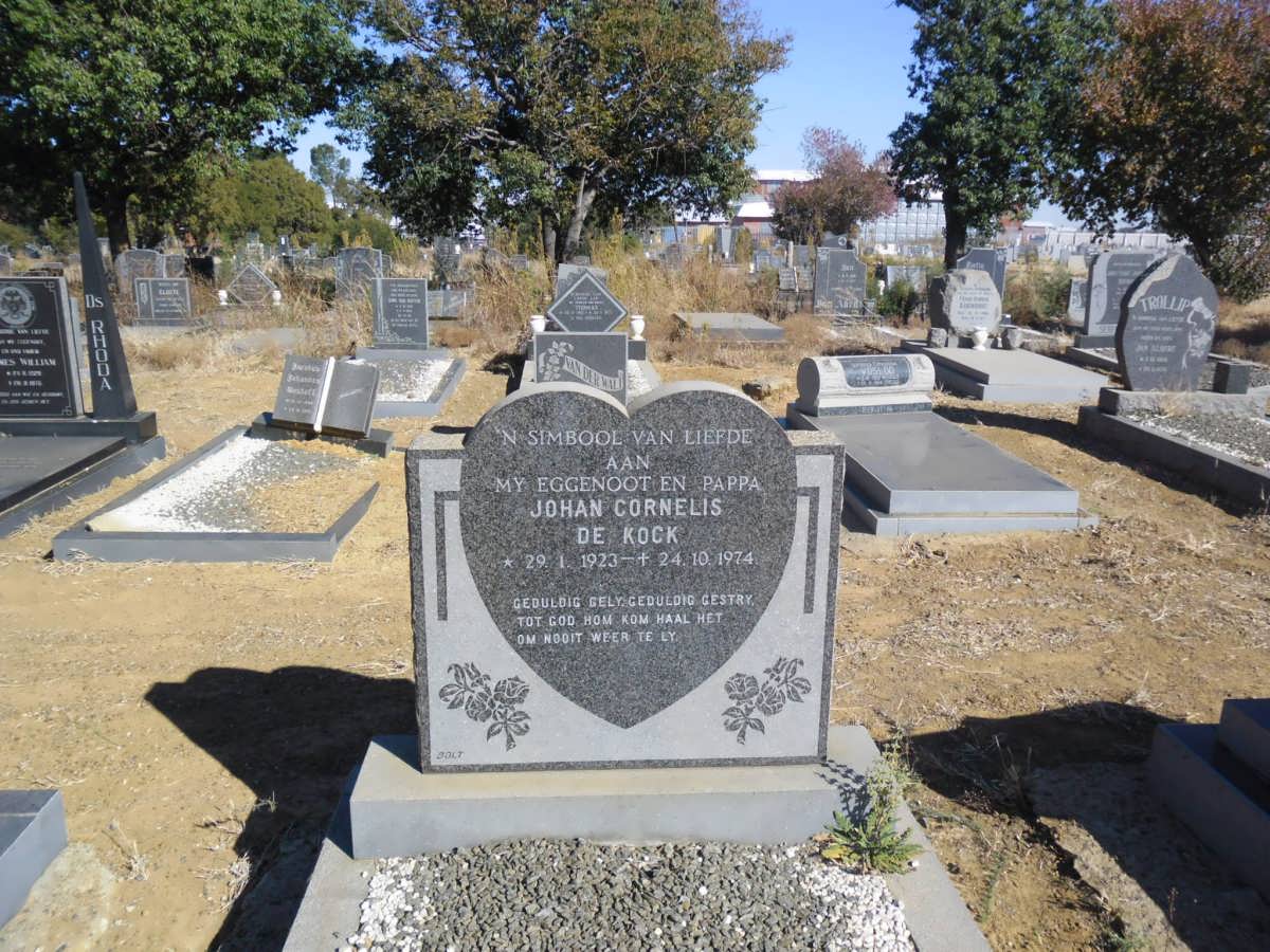 KOCK Johan Cornelis, de 1923-1974