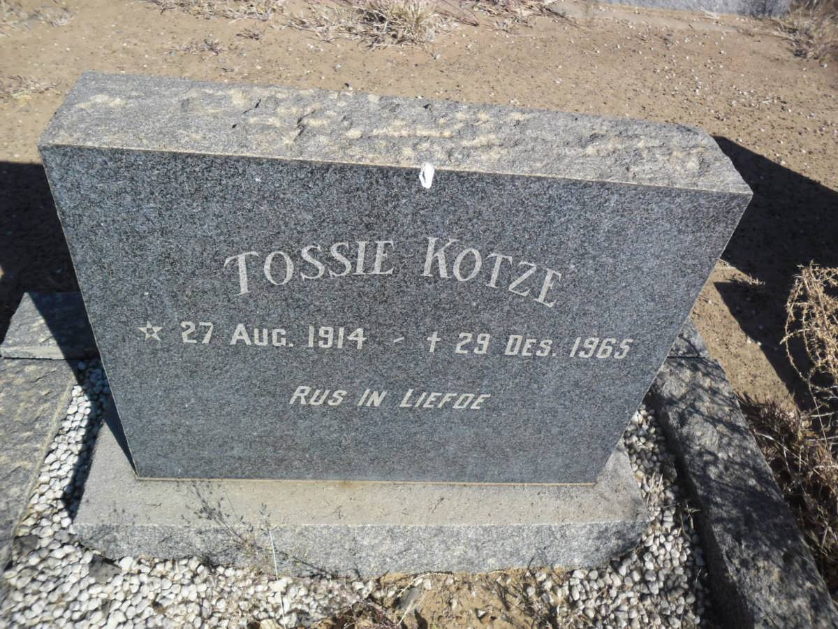 KOTZE Tossie 1914-1965