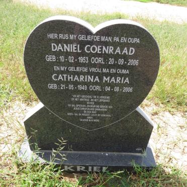 KRIEL Daniel Coenraad 1953-2006 & Catharina Maria 1949-2006
