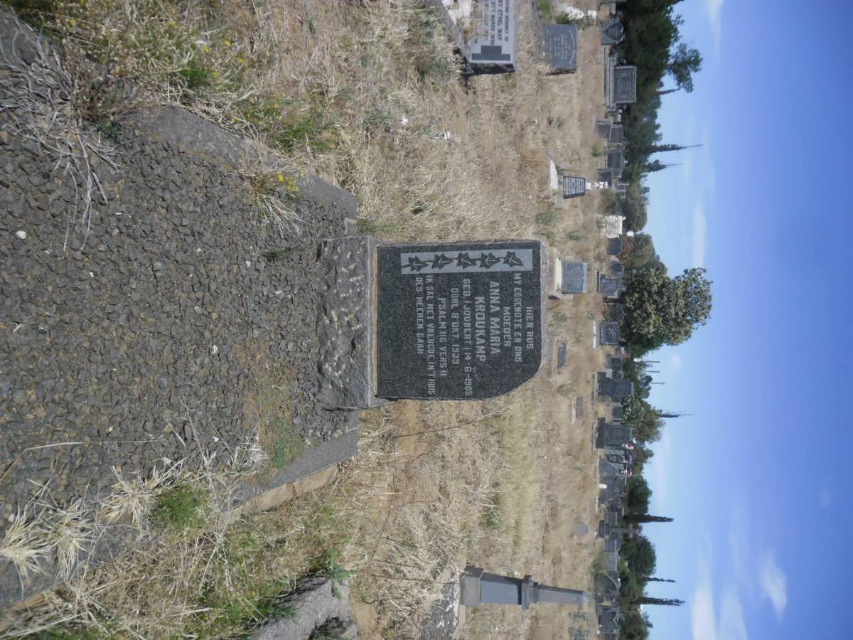 KROUKAMP Anna Maria nee JOUBERT 1905-1939