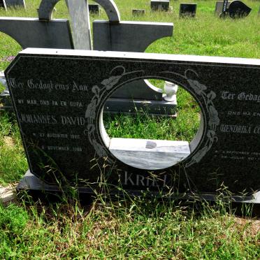 KRIEL Johannes David 1920-1986 & Hendrika Cornelia 1924-2011