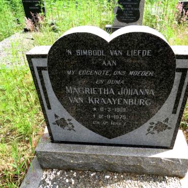 KRAAYENBURG Magrietha Johanna, van 1919-1975