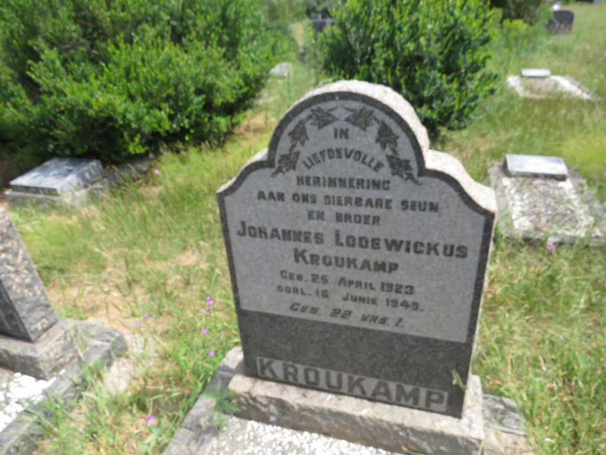 KROUKAMP Johannes Lodewickus 1923-1949