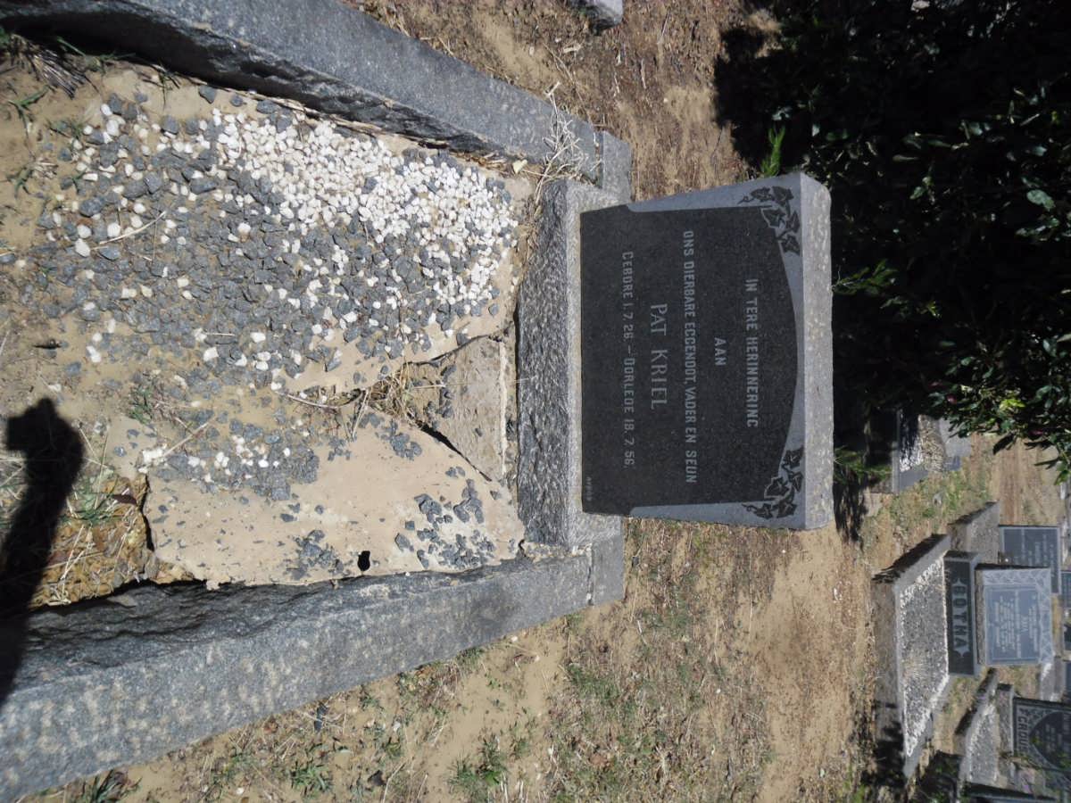 KRIEL Pat 1926-1956