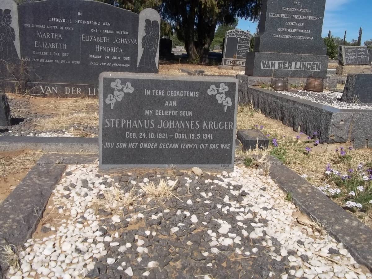 KRUGER Stephanus Johannes 1921-1941