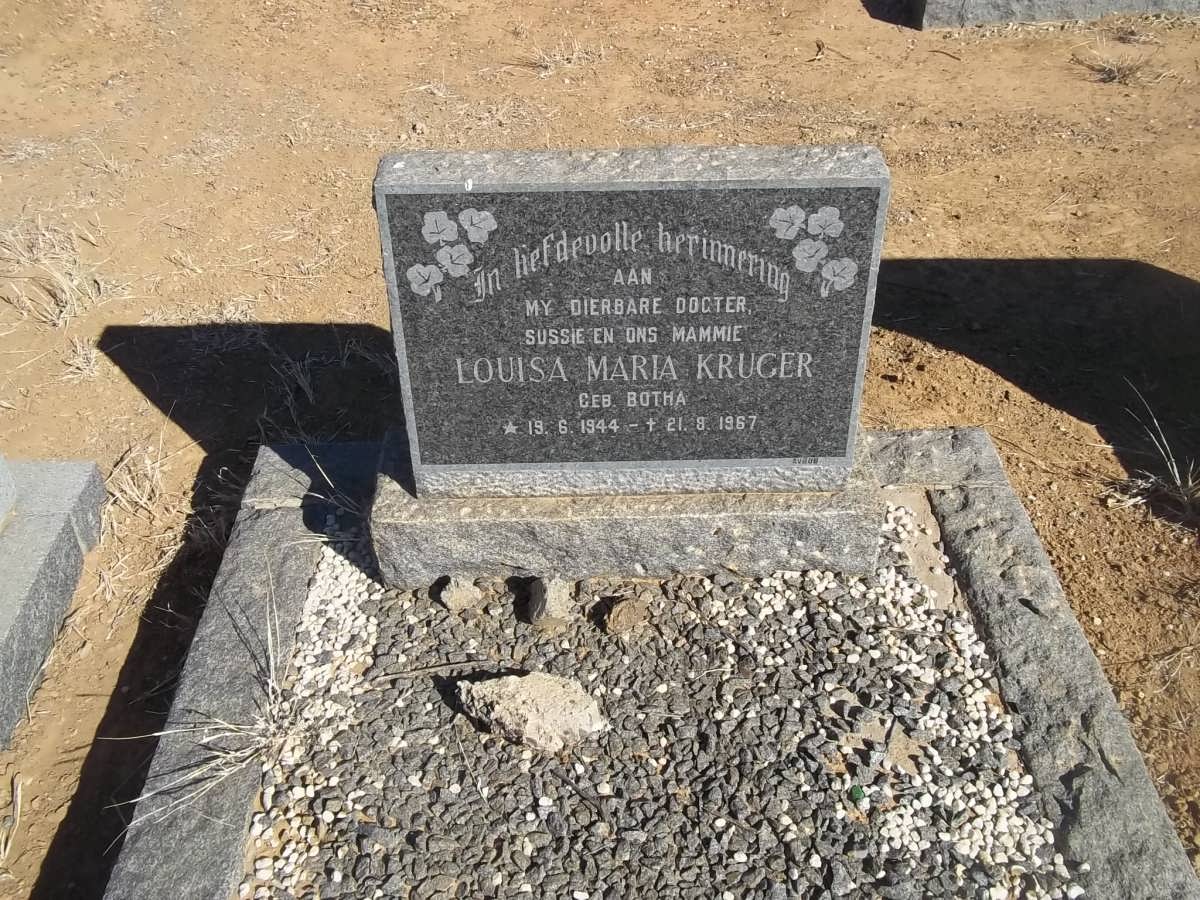 KRUGER Louisa Maria nee BOTHA 1944-1967