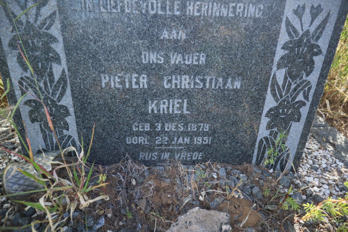 KRIEL Pieter Christiaan 1878-1951