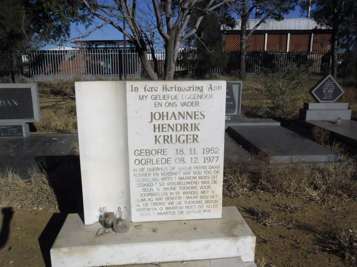 KRUGER Johannes Hendrik 1952-1977