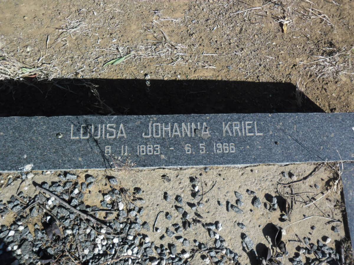 KRIEL Louisa Johanna 1883-1966