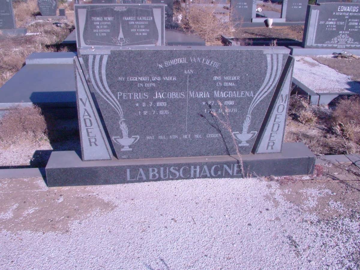 LABUSCHAGNE Petrus Jacobus 1903-1975 &amp; Maria Magdalena 1908-1978