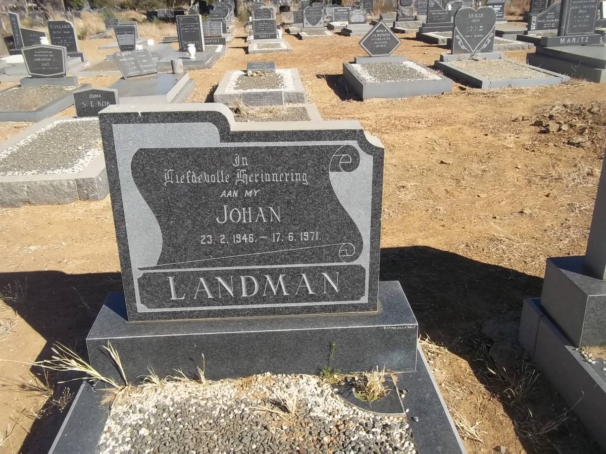 LANDMAN Johan 1946-1971