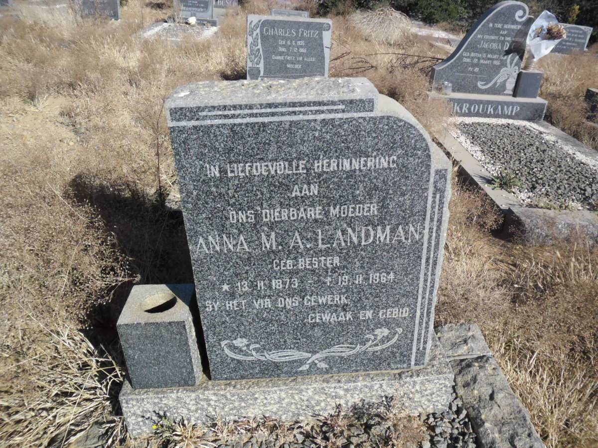 LANDMAN Anna M.A. nee BESTER 1873-1964