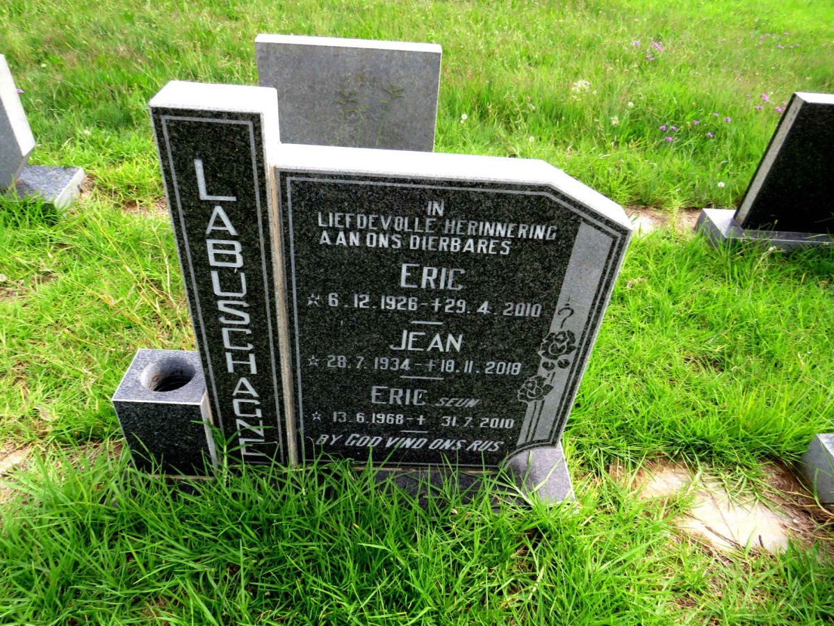 LABUSCHAGNE Eric 1926-2010 & Jean 1934-2018 :: LABUSCHAGNE Eric 1968-2010