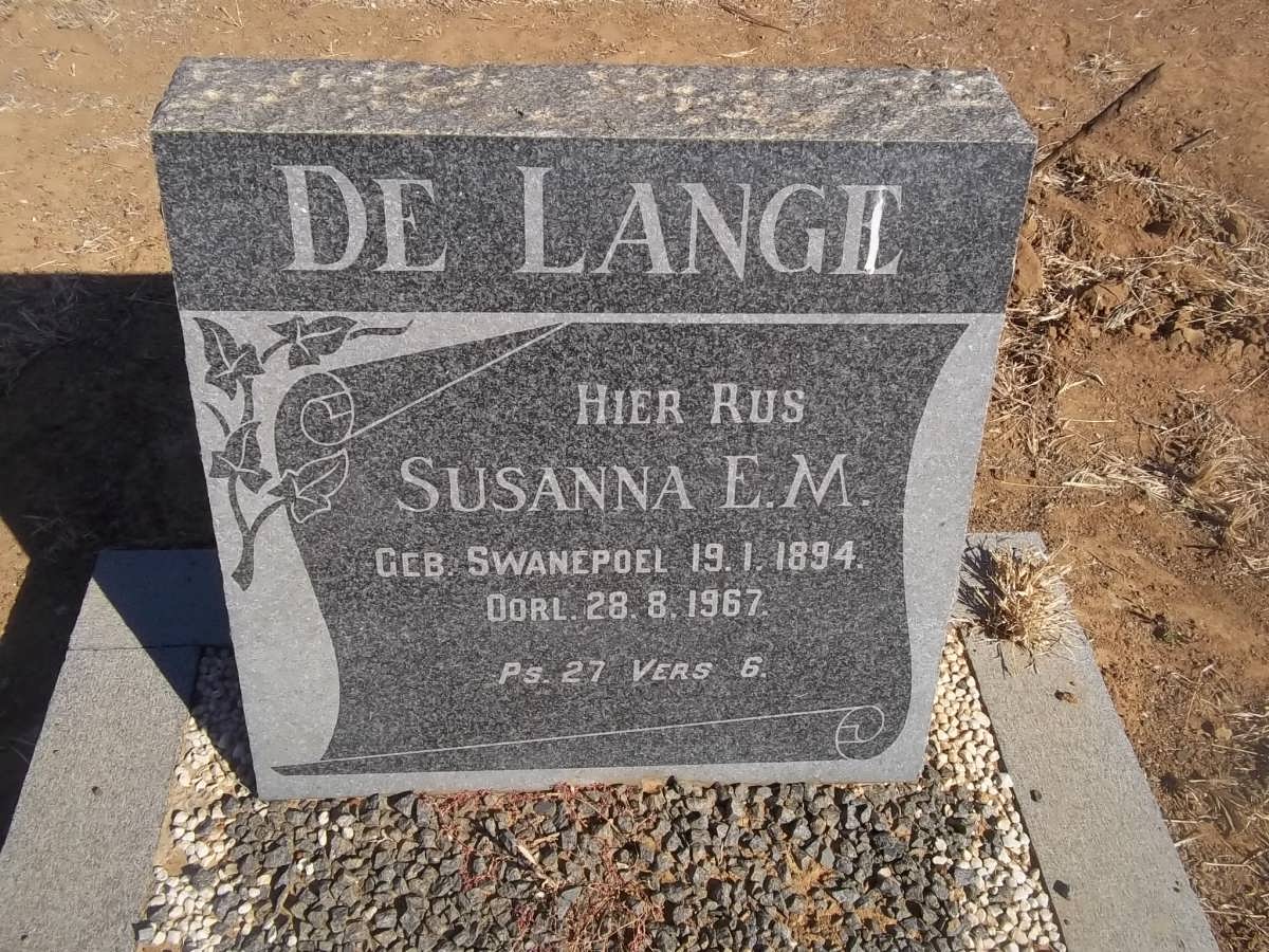LANGE Susanna E.M., de nee SWANEPOEL 1894-1967