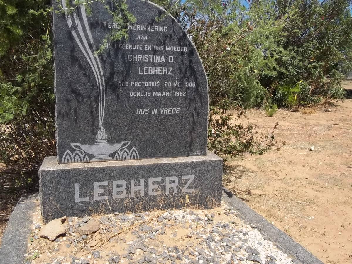 LEBHERZ Christina D. nee PRETORIUS 1906-1952