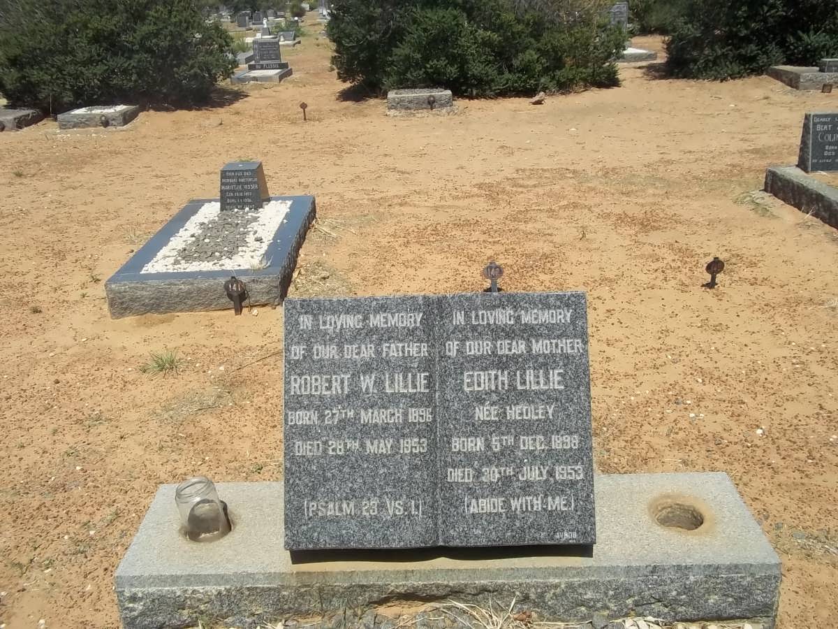 LILLIE Robert W. 1896-1953 &amp; Edith HEDLEY 1898-1953