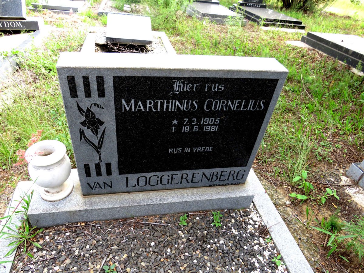 LOGGERENBERG Marthinus Cornelius, van 1905-1981