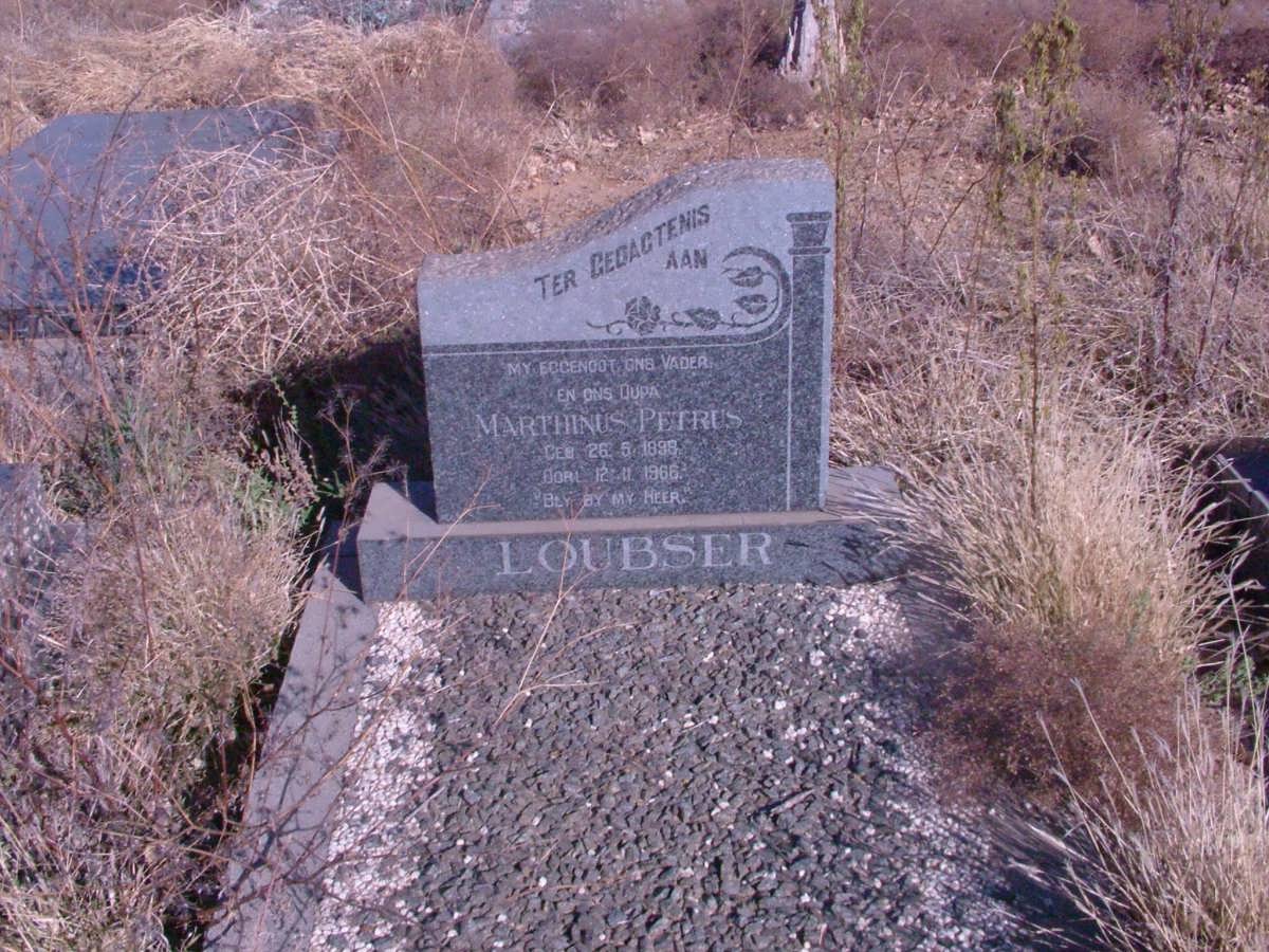 LOUBSER Marthinus Petrus 1899-1966