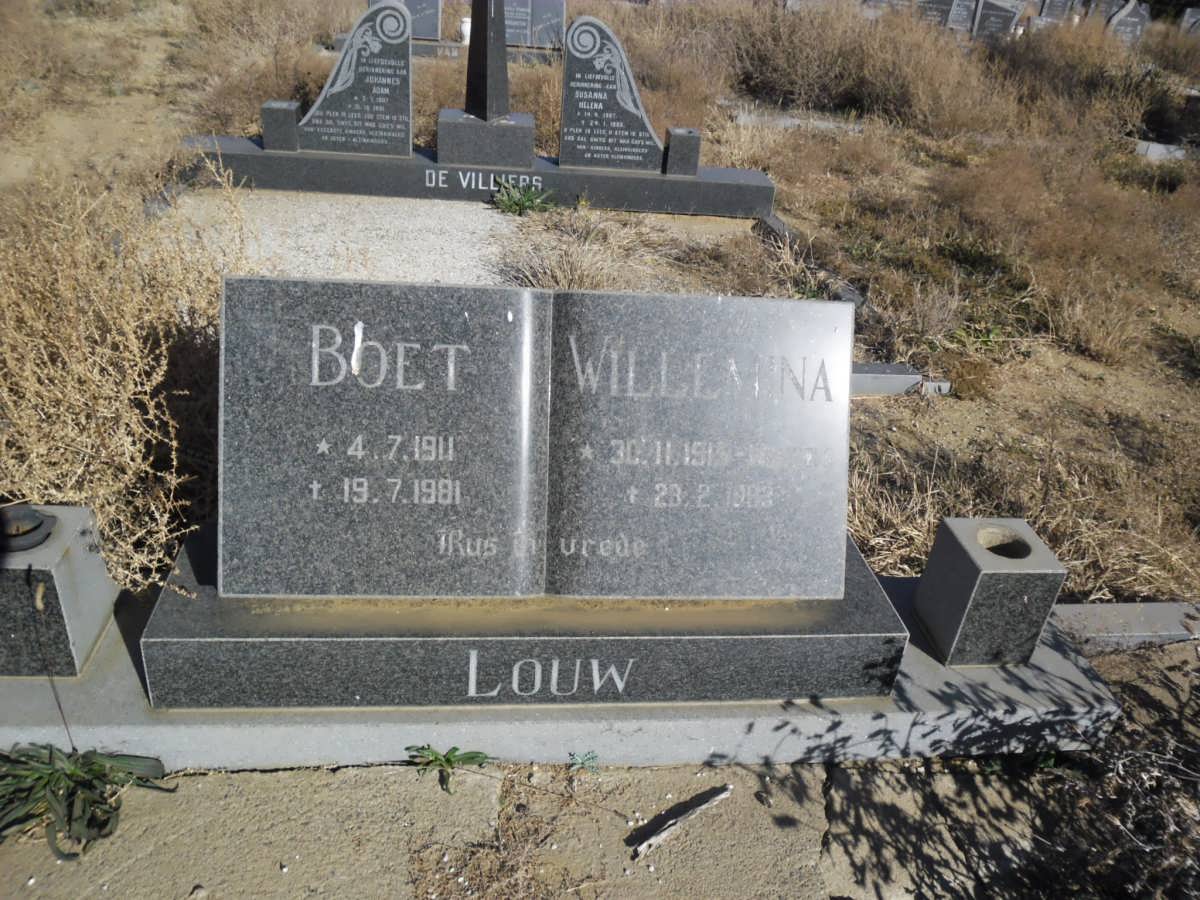 LOUW Boet 1911-1981 &amp; Willemina 1915-1983