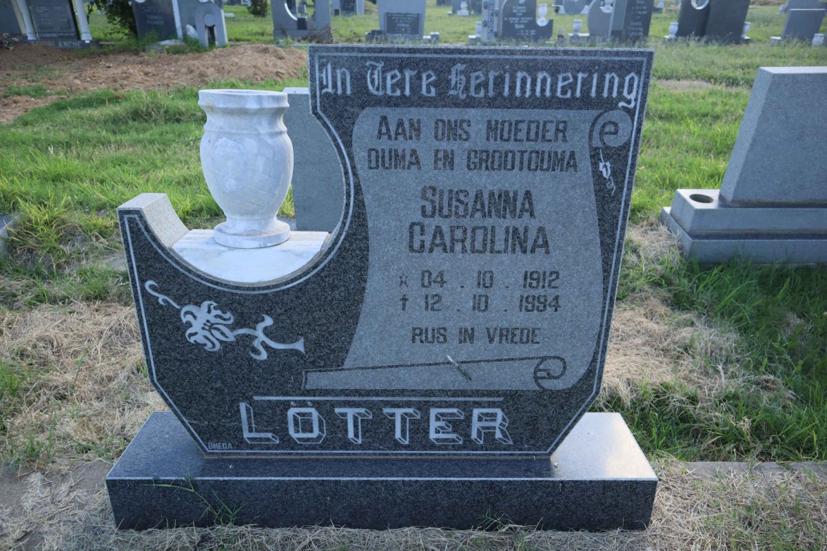 LÖTTER Susanna Carolina 1912-1994