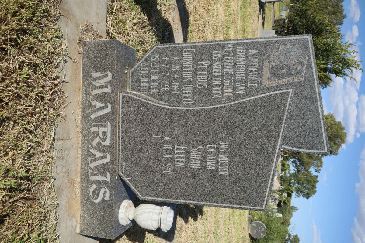 MARAIS Petrus Cornelius 1940-1996 &amp; Sarah Ellen 1940-