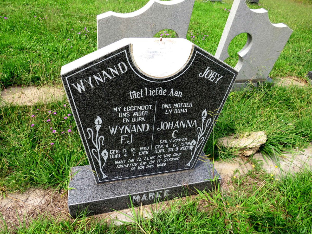 MAREE Wynand F.J. 1928-1988 & Johanna C. 1928-2006