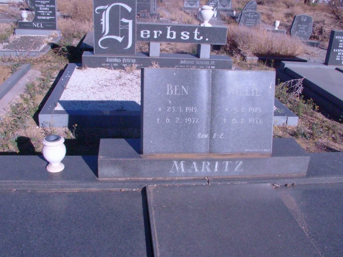 MARITZ Ben 1915-1977 :: MARITZ Willie 1923-1977