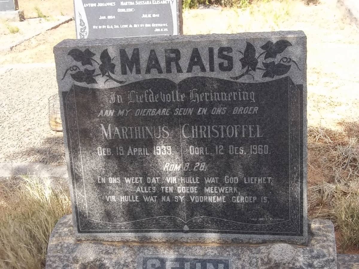 MARAIS Marthinus Christoffel 1939-1960