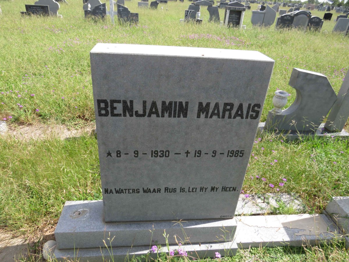 MARAIS Benjamin 1930-1985