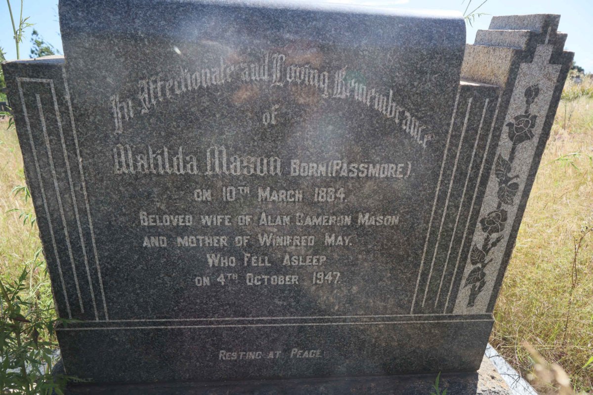 MASON Matilda nee PASSMORE 1884-1947