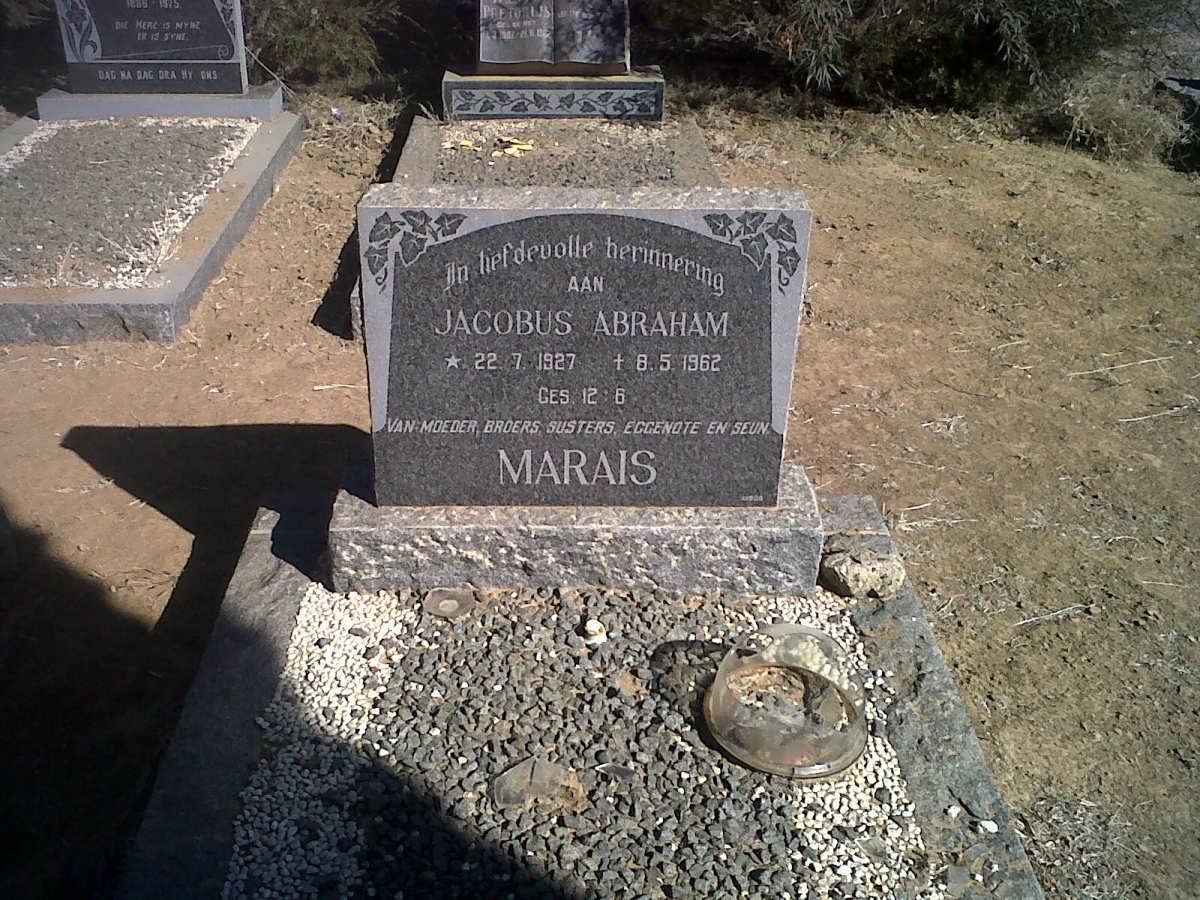MARAIS Jacobus Abraham 1927-1962