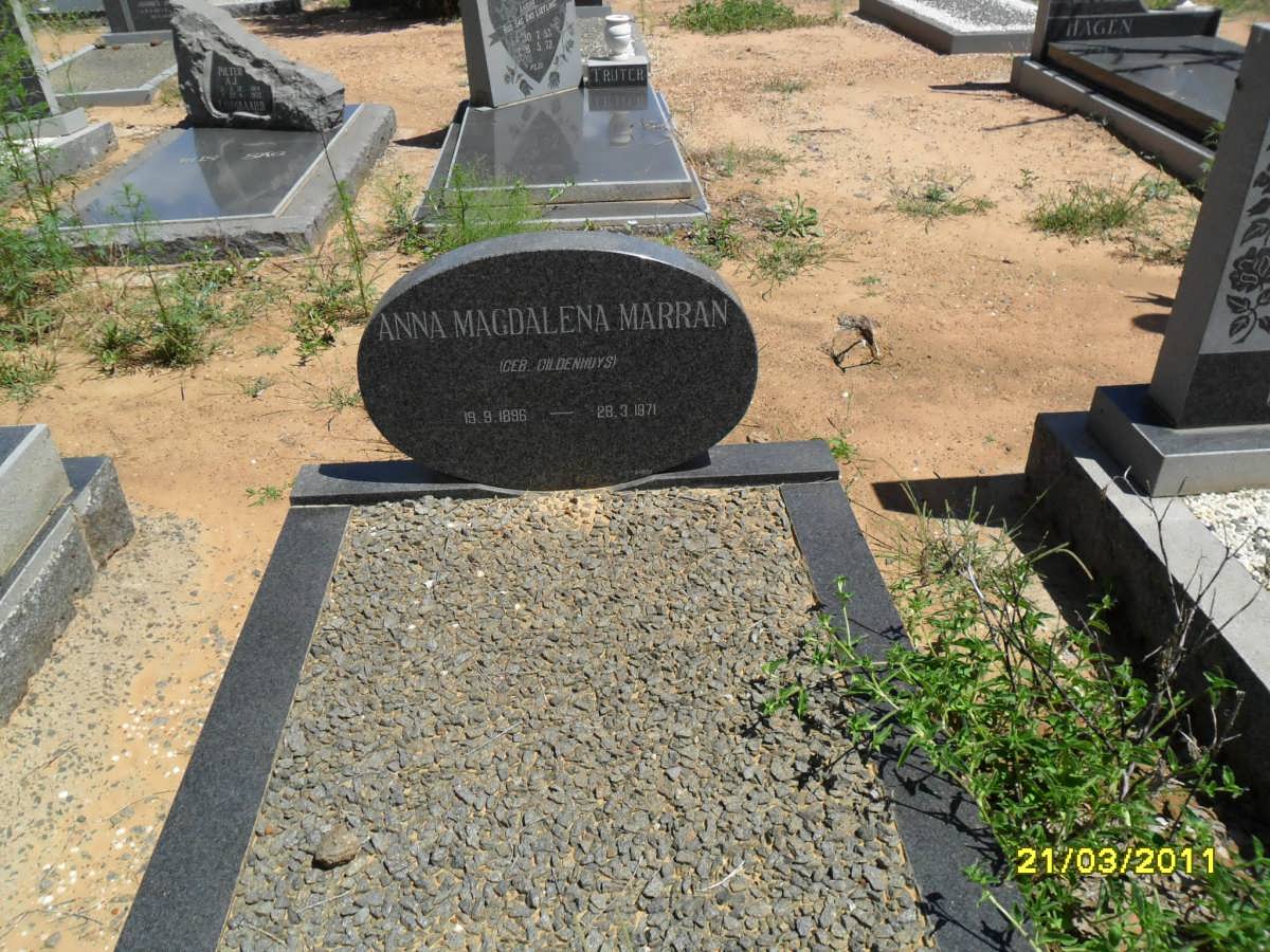 MARRAN Anna Magdalena nee GILDENHUYS 1896-1971