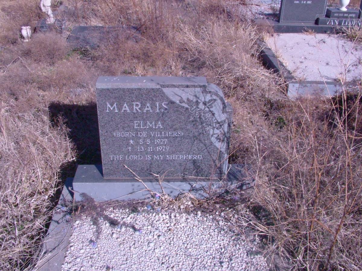 MARAIS Elma nee DE VILLIERS 1927-1979