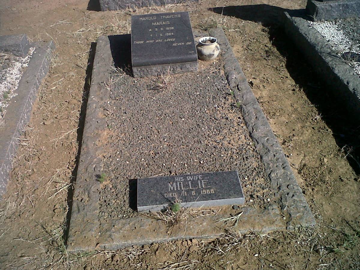 MARAIS Harold Travers 1898-1964 &amp; Millie -1968