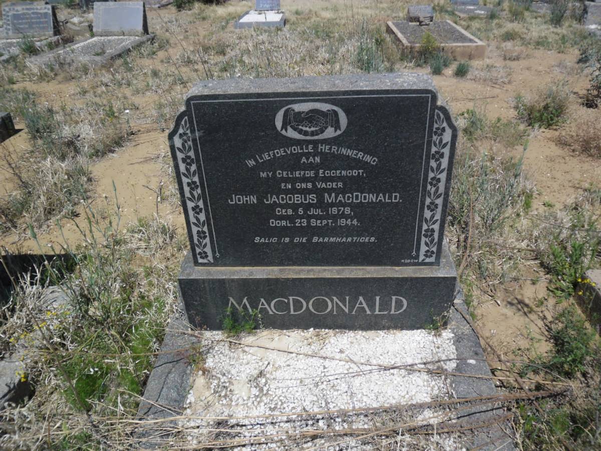 MacDONALD John Jacobus 1878-1944