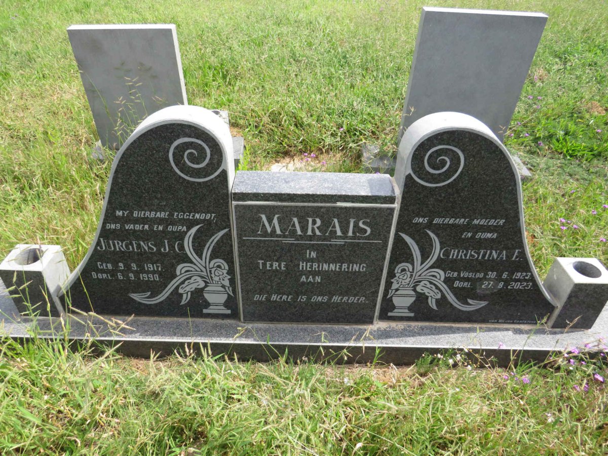 MARAIS Jurgens J.C. 1917-1990 & Christina E. 1923-2023