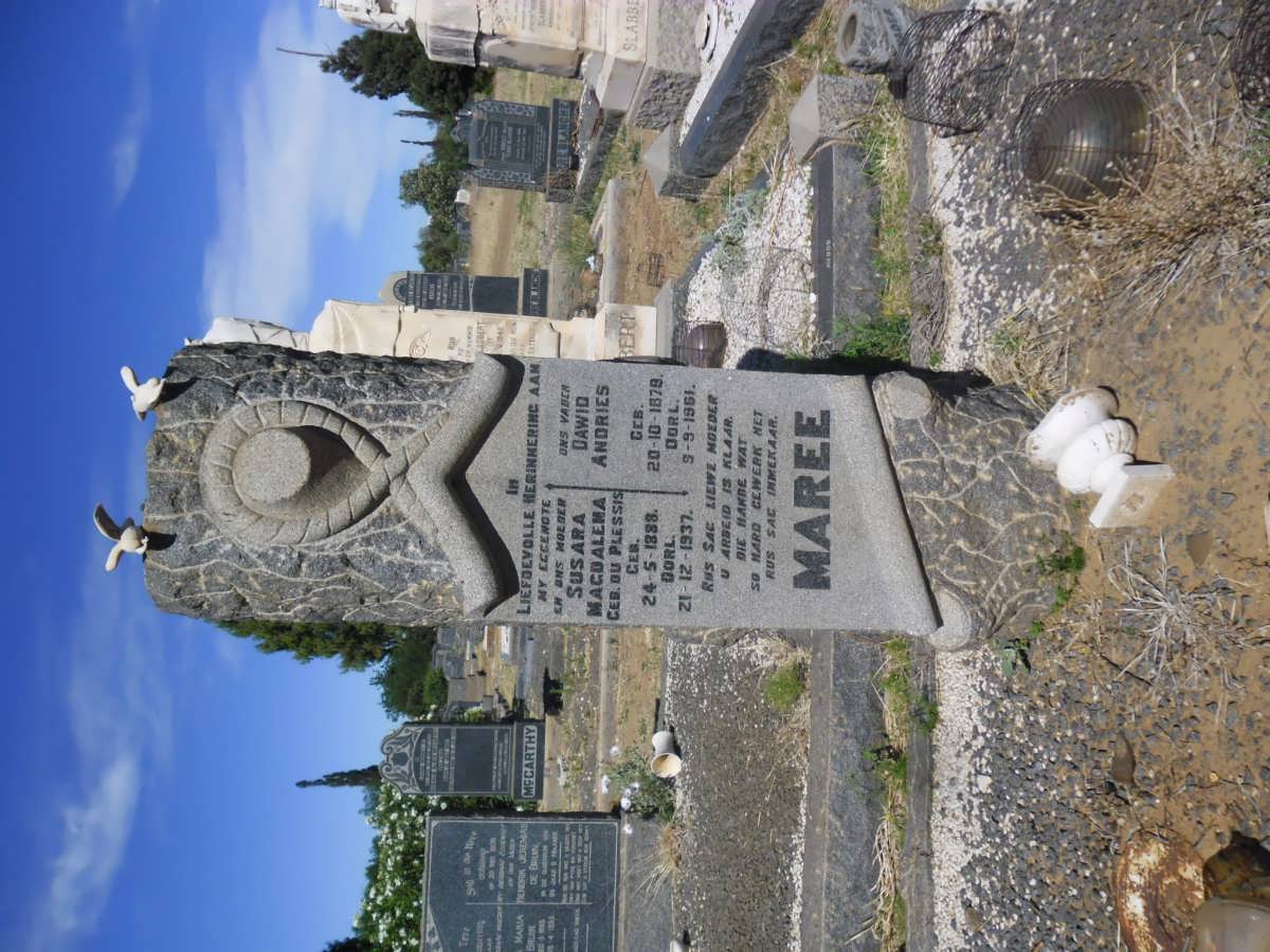 MAREE Dawid Andries 1879-1961 &amp; Susara Magdalena DU PLESSIS 1888-1937