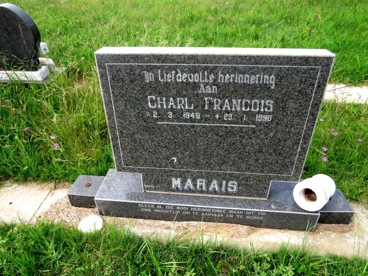 MARAIS Charl Francois 1949-1990