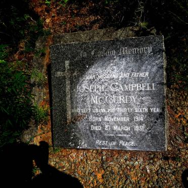 MCCURDY Joseph Campbell 1914-1951