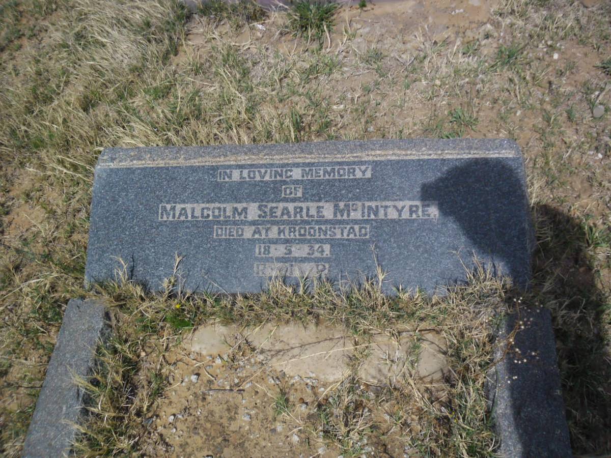 MCINTYRE Malcolm Searle -1934