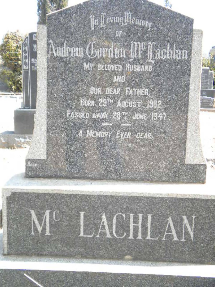 MCLACHLAN Andrew Gordon 1902-1947
