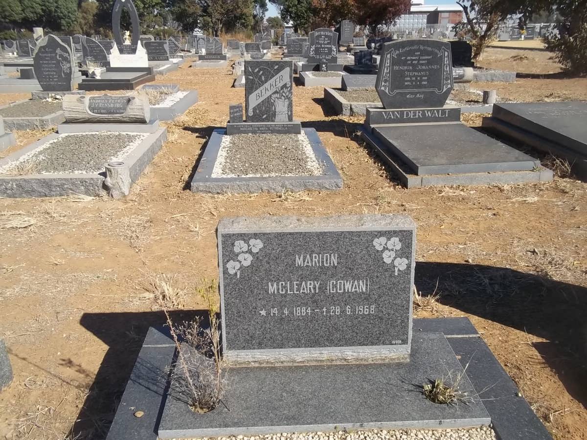 MCLEARY Marion nee COWAN 1884-1968