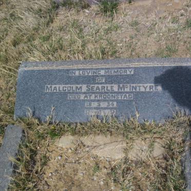 MCINTYRE Malcolm Searle -1934