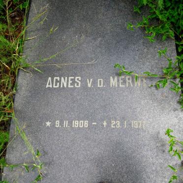 MERWE Agnes, van der 1906-1977